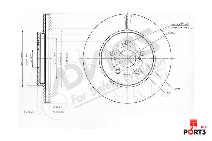 ADVICS A6F115B Тормозной диск