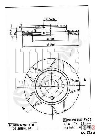 AP X26148 Тормозной диск