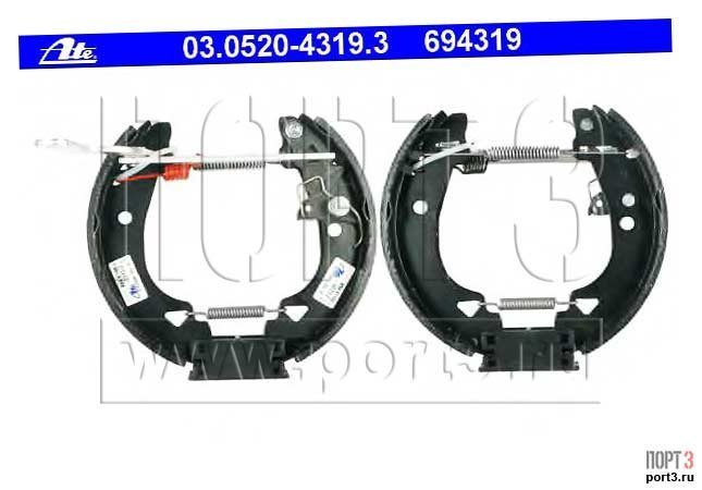 ATE 694319 Комплект тормозных колодок
