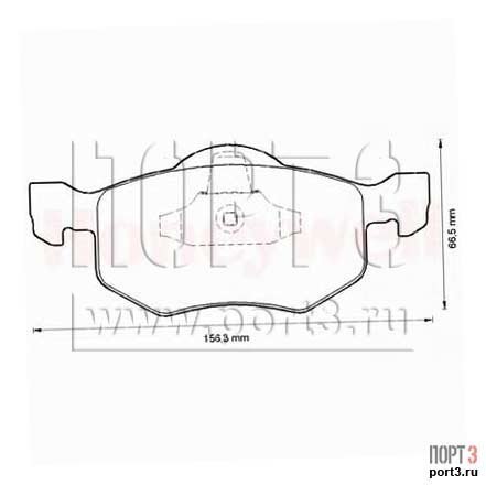 BENDIX 572503B Комплект тормозных колодок, дисковый тормоз