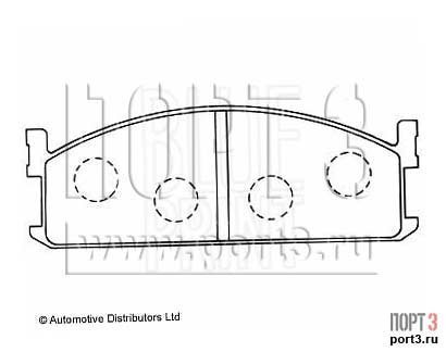 BLUE PRINT ADZ94201 Комплект тормозных колодок, дисковый тормоз