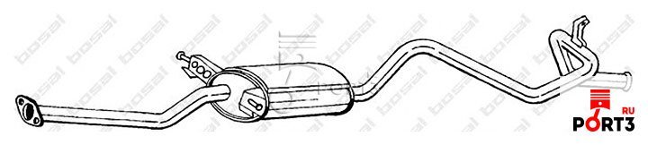 288. Глушитель выхлопных газов конечный Mitsubishi (mb376083). Глушитель Mitsubishi l300. Bosal 283491 глушитель задний. Bosal 228-217.