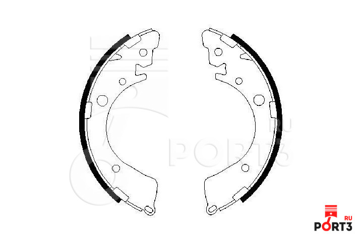 BOSCH 0986487323 Комплект тормозных колодок