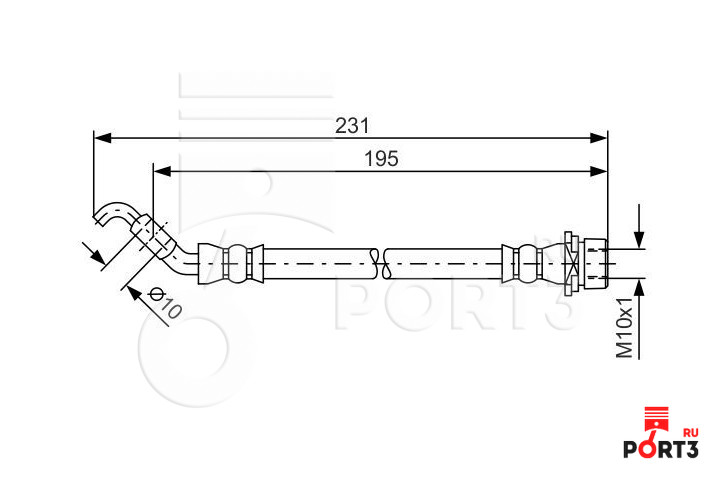 BOSCH 1987481562 Тормозной шланг