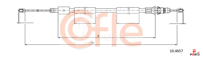 COFLE 92104657 Тросик, cтояночный тормоз