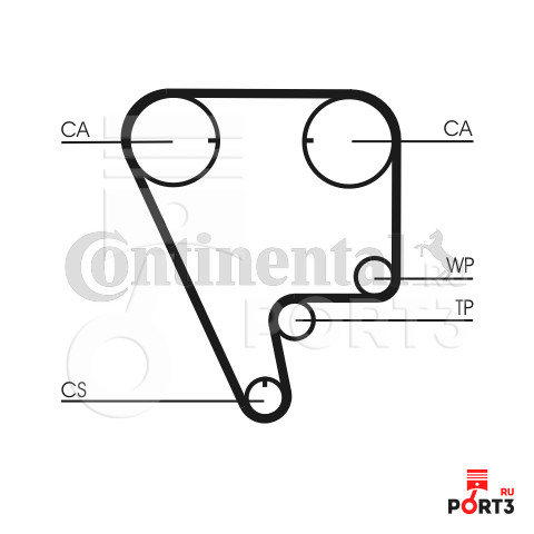 CONTITECH CT794 Зубчатый ремень