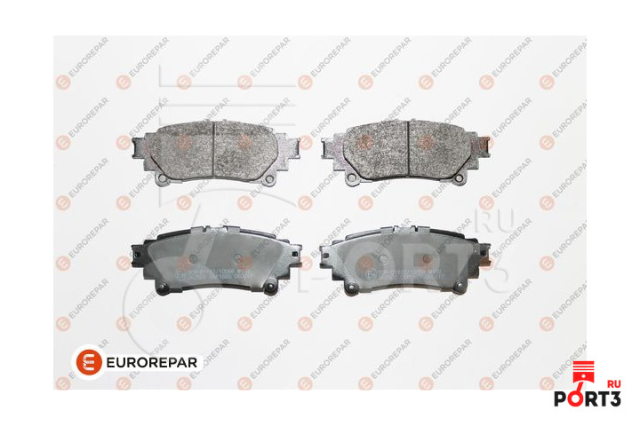 EUROREPAR 1667813080 Комплект тормозных колодок, дисковый тормоз