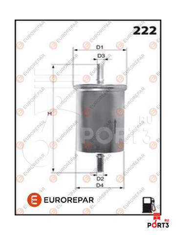 EUROREPAR E145086 Топливный фильтр
