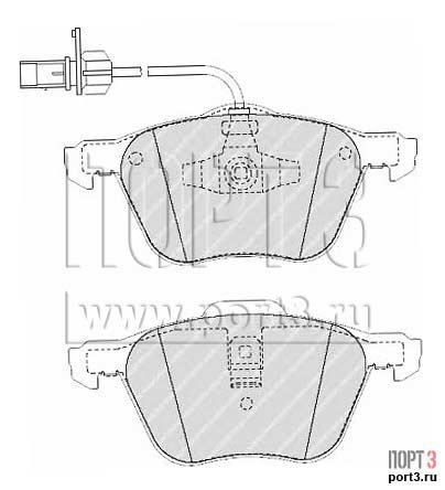 FERODO FQT1497 Комплект тормозных колодок, дисковый тормоз