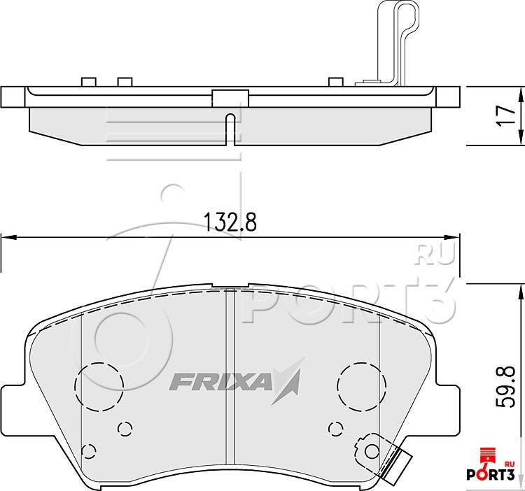 Тормозные колодки frixa
