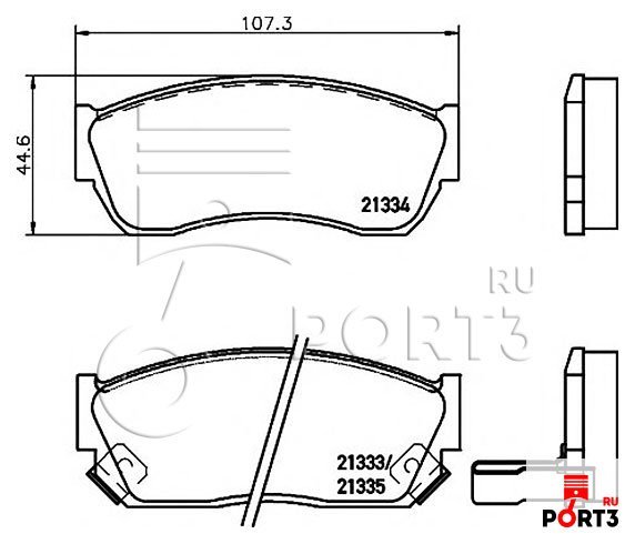 Комплект тормозных колодок, дисковый тормоз Suzuki Swift II