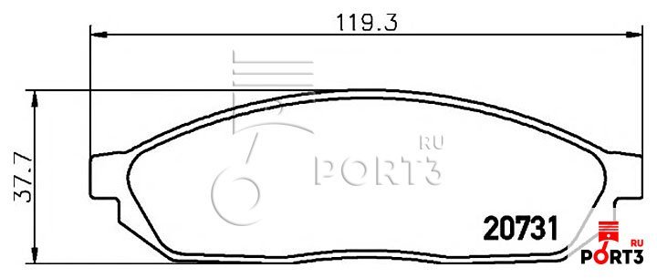 Комплект тормозных колодок, дисковый тормоз Honda Civic II
