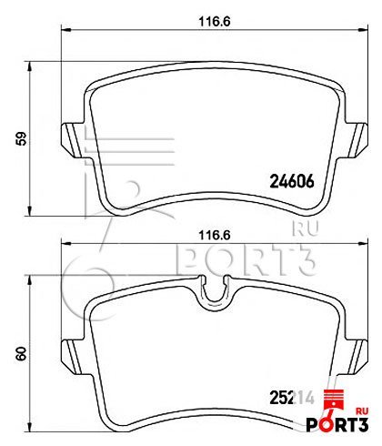 Комплект тормозных колодок, дисковый тормоз Audi A6 C7 Avant