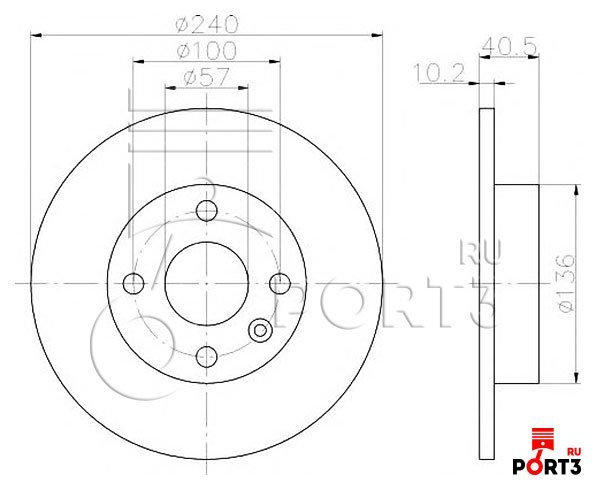 Тормозной диск Opel Corsa C