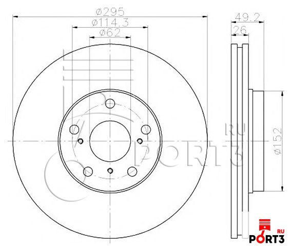 Тормозной диск Toyota Verso