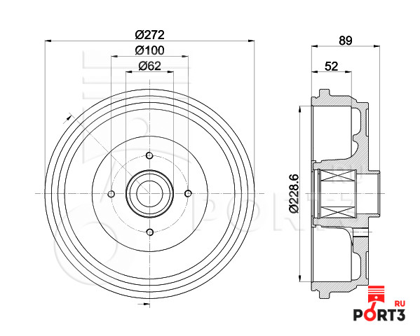 Купить Тормозной Барабан Рено Каптур 2017г