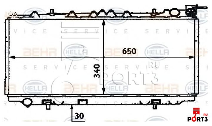 Радиатор, охлаждение двигателя Nissan Primera