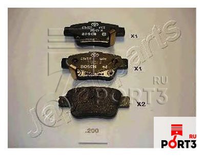 JAPANPARTS PP200AF Комплект тормозных колодок, дисковый тормоз