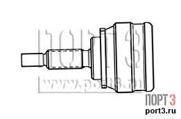 LOEBRO 300900 Шарнирный комплект, приводной вал