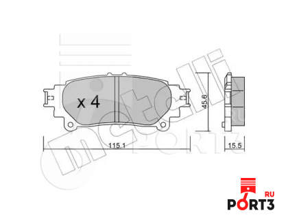 METELLI 2209390 Комплект тормозных колодок, дисковый тормоз