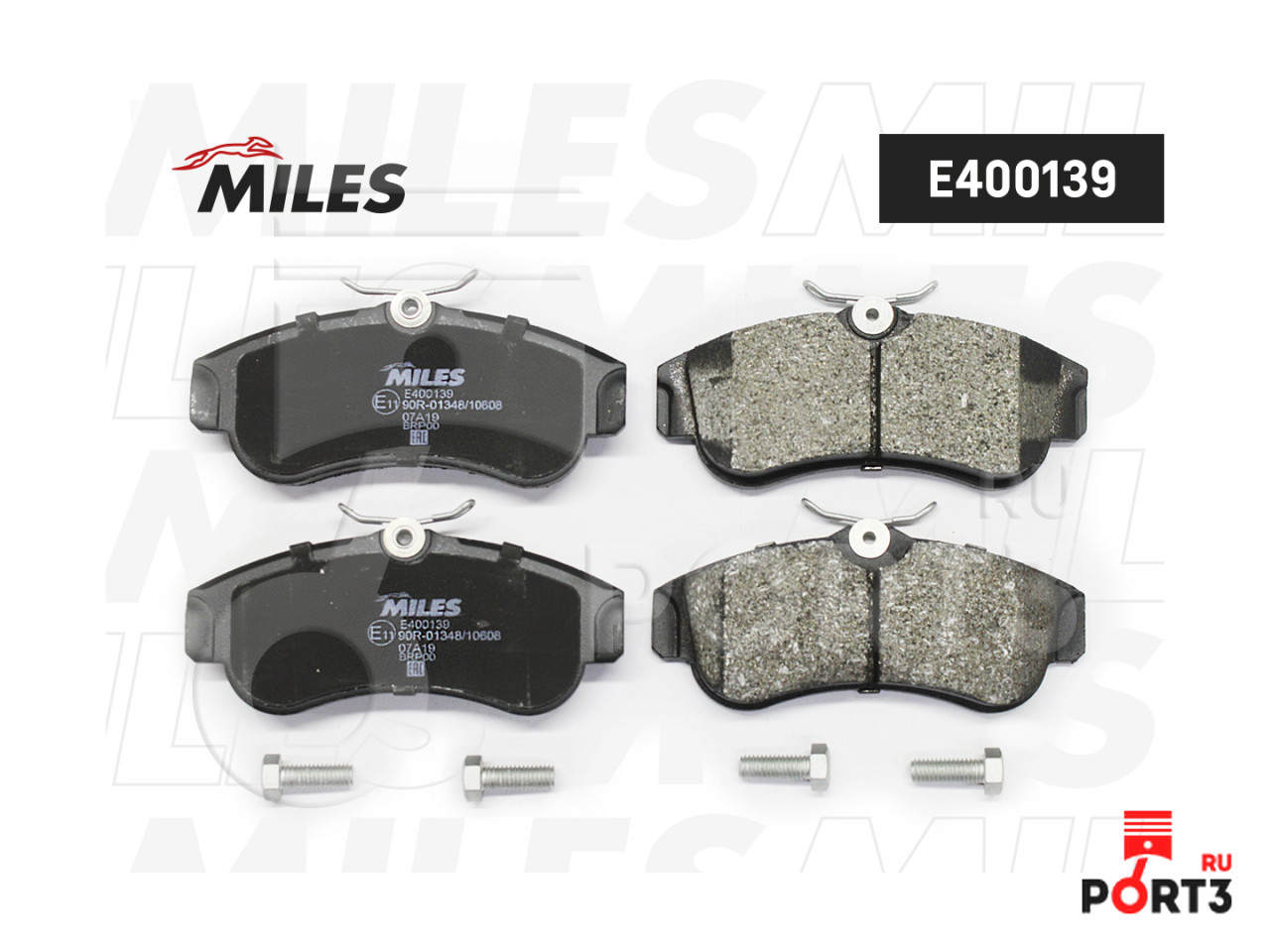 Miles e400509 колодки тормозные дисковые передние, комплект "LOWMETALLIC". Комплект тормозных колодок Miles e210038 для Hyundai Accent II, III. Miles db44006. NK 222254.