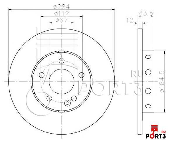 MINTEX MDC806 Тормозной диск