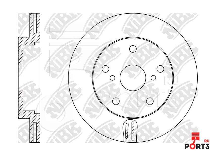 NiBK RN1576 Тормозной диск