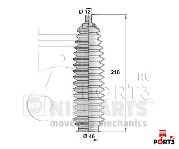 NIPPARTS J2841016 Комплект пыльника, рулевое управление