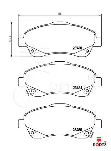 NISSHINBO NP1048 Колодки тормозные передние TOYOTA AVENSIS, COROLLA VERSO 04-