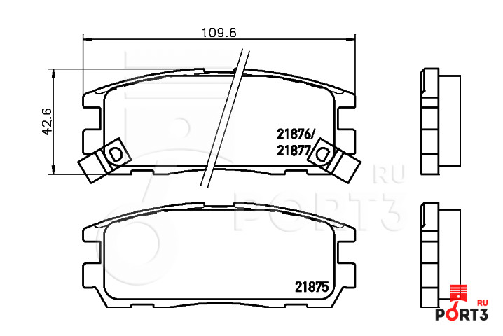 NISSHINBO NP4002 Комплект тормозных колодок, дисковый тормоз