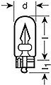 OSRAM 2821  W3W 12V 3W W2.1x9.5d ORIGINAL LINE