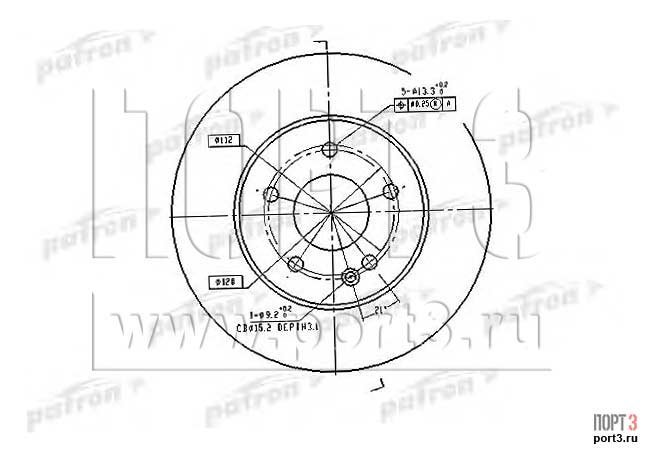 PATRON PBD2654 Тормозной диск