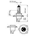 PHILIPS 12342VPB1  H4 60/55W 12V +60 VisionPlus