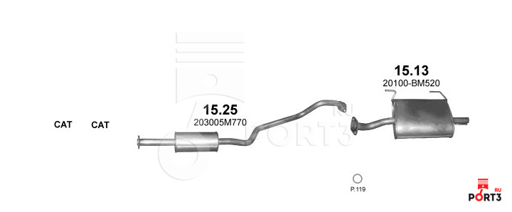 Схема выхлопной системы nissan almera n16