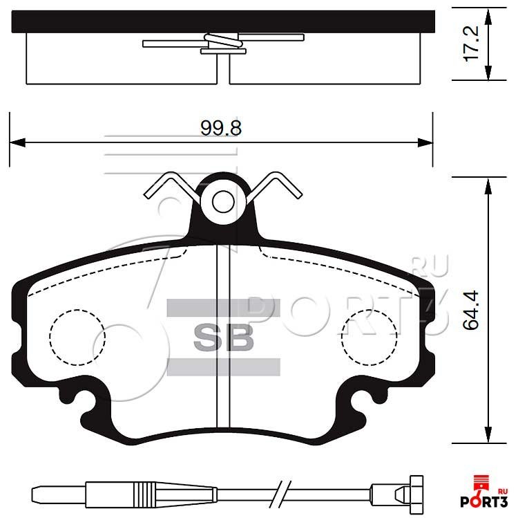 Колодки тормозные sp1243