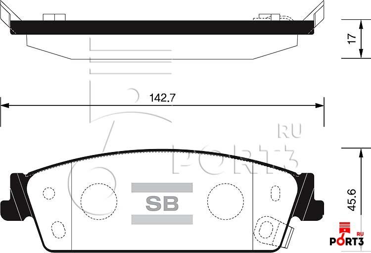 SANGSIN SP1563 Комплект тормозных колодок, дисковый тормоз