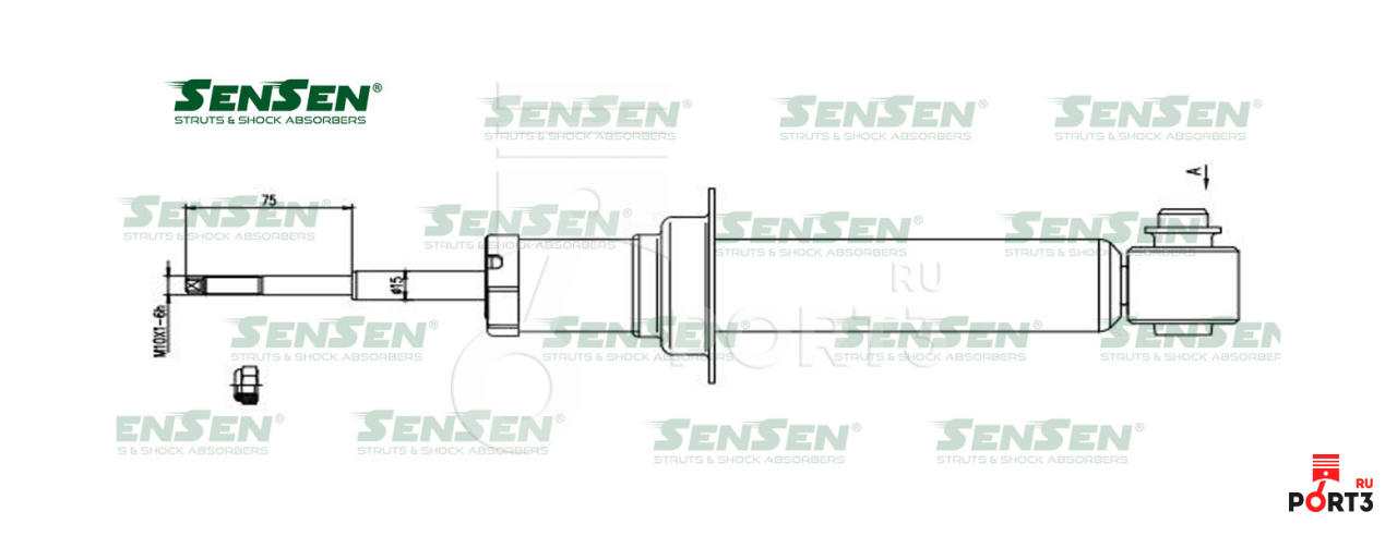 SENSEN 32130205 Амортизатор газовый задний BMW 5 Series (E39) 95-03