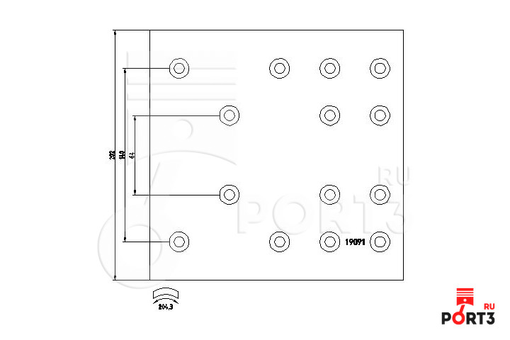 Комплект тормозных башмаков, барабанные тормоза Iveco EUROSTAR