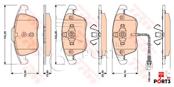 Передние колодки трв