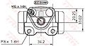 TRW BWF272 Колесный тормозной цилиндр