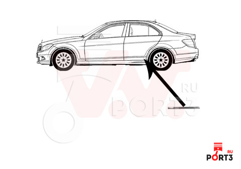 Облицовка / защитная накладка, дверь Mercedes-Benz C-Class