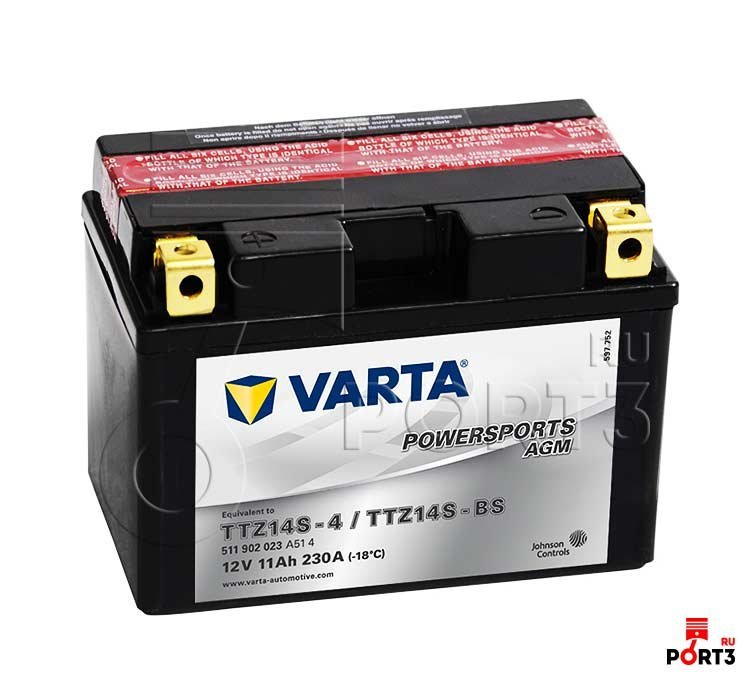 VARTA 511902023 Аккумулятор Powersports AGM 11 А/ч 230А 150x87x110
