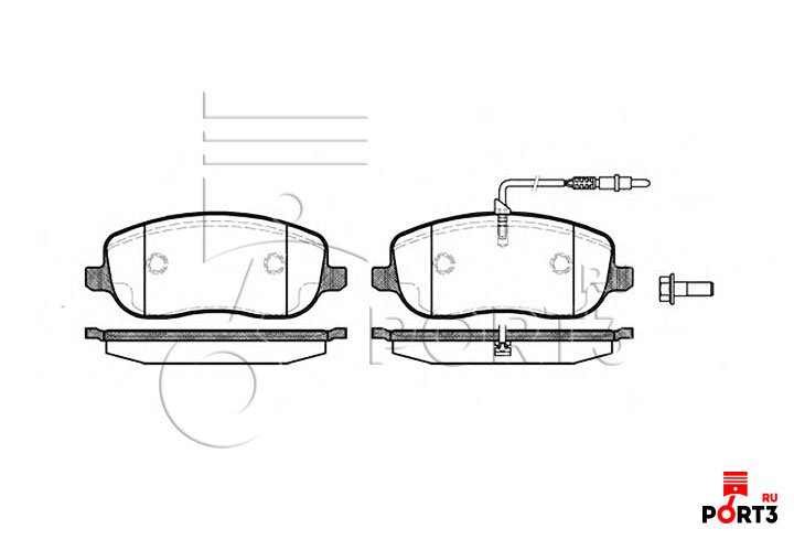 WOKING P979312 Комплект тормозных колодок, дисковый тормоз