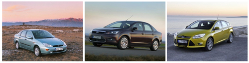   Ford Focus 1, 2, 3